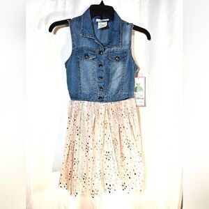2/$20 Nwt Rare Editions 10 Heart Netting Dress